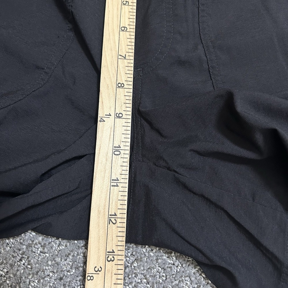 L.L. Bean Black Nylon Hiking Shorts Women's MEDIUM Drawstring Pull-On 6" Inseam - Picture 8 of 9